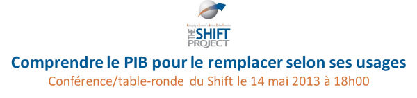 Conférence The Shift Project "Comprendre le PIB pour le remplacer selon ses usages